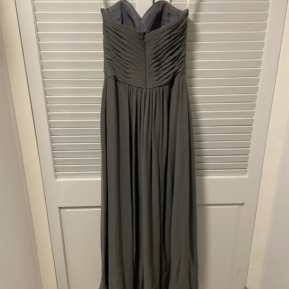 Azazie steel grey Yazmin dress - Picture 2 of 6